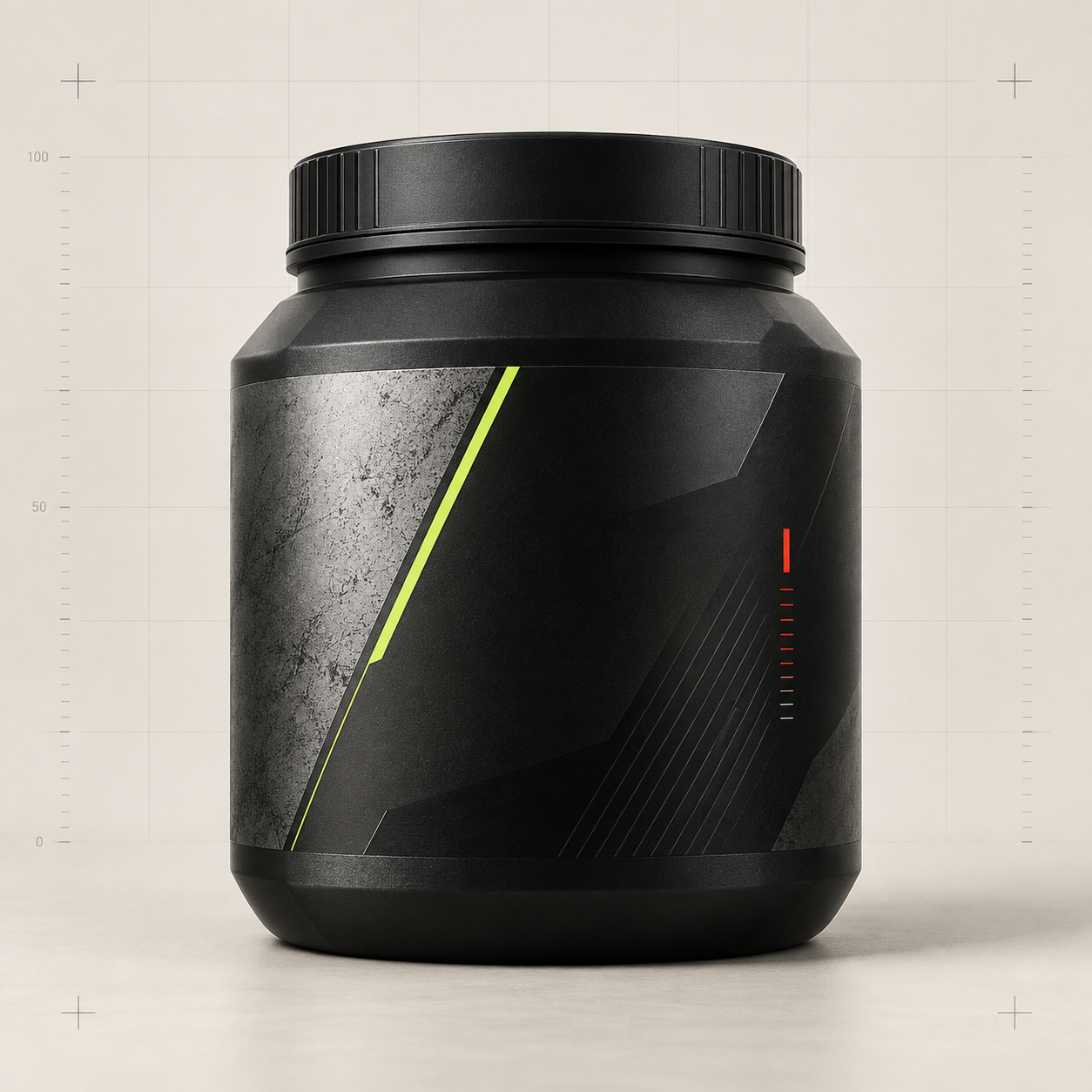 Pre-workout ürün ambalajı yer tutucusu